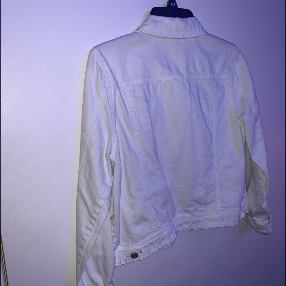 White Ripped Jean Jacket - Picture 2 of 3
